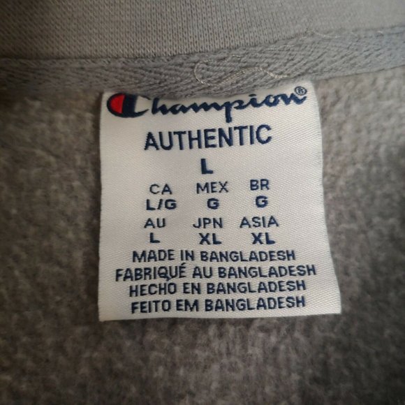 Champion WVU Men's L West Virginia Mountaineers Sweatshirt Crew Neck Gray EUC - Picture 6 of 8